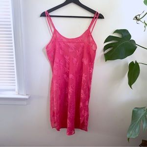 Y2K Hot Pink Sheer Slip Dress